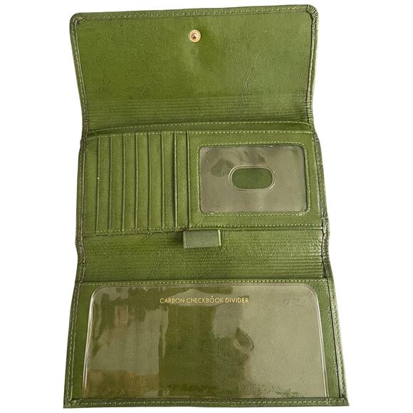 Fossil Green Trifold Leather Wallet, 7"x4" - Picture 7 of 7